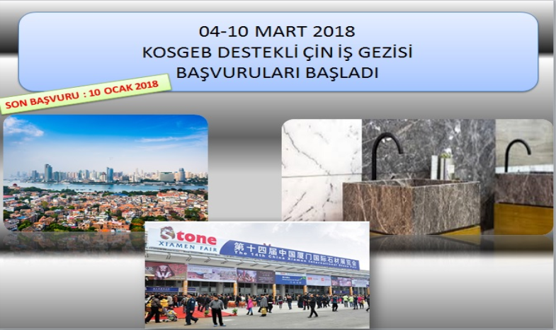 ÇİN  İŞ GEZİSİ PROGRAMI BAŞVURULARI BAŞLADI