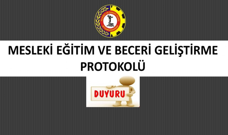 MESLEKİ EĞİTİM VE BECERİ GELİŞTİRME PROTOKOLÜ