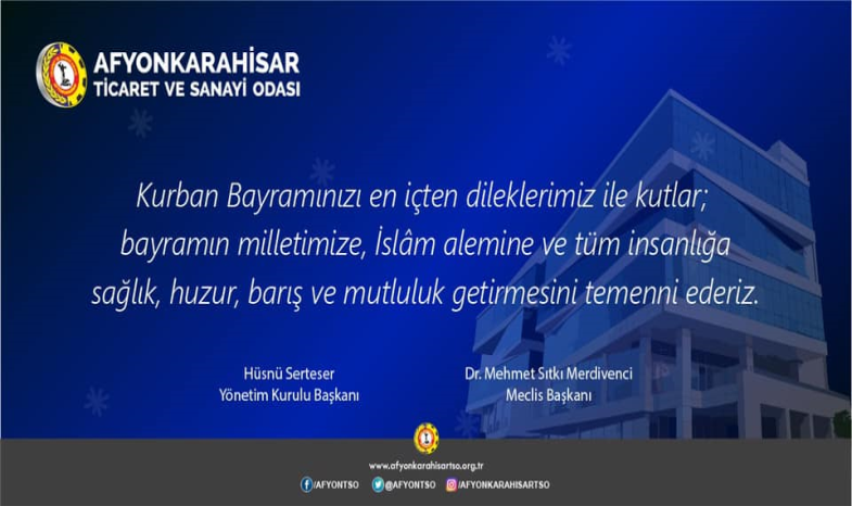 KURBAN BAYRAMINIZ'I TEBRİK EDERİZ