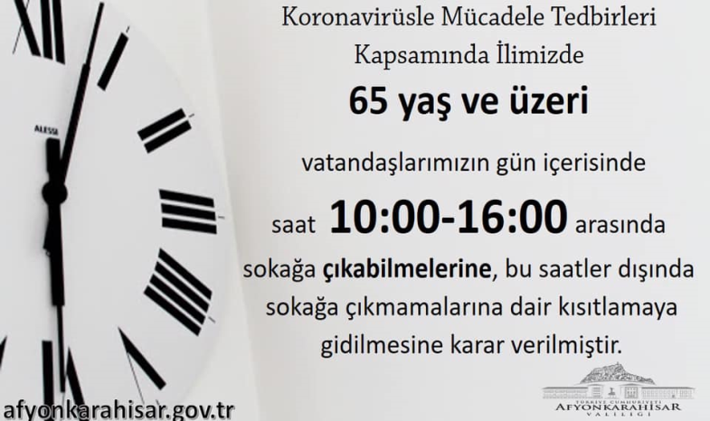 65 YAŞ VE ÜZERİ VATANDAŞLARIMIZ İÇİN HATIRLATMA