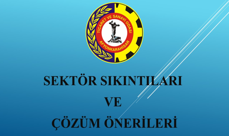 SEKTÖR SIKINTILARI VE ÇÖZÜM ÖNERİLERİ