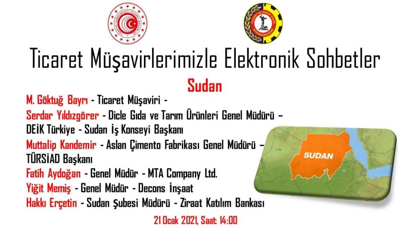 SUDAN'DAKİ İŞ FIRSATLARI ELE ALINACAK