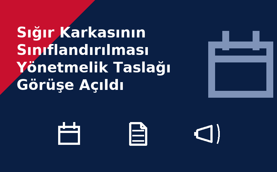 Sığır Karkasının Sınıflandırılması Yönetmelik Taslağı Görüşe Açıldı
