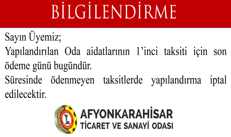 ÜYELERİMİZİN DİKKATİNE