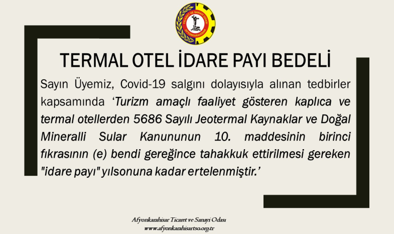 TERMAL OTEL İDARE PAYI