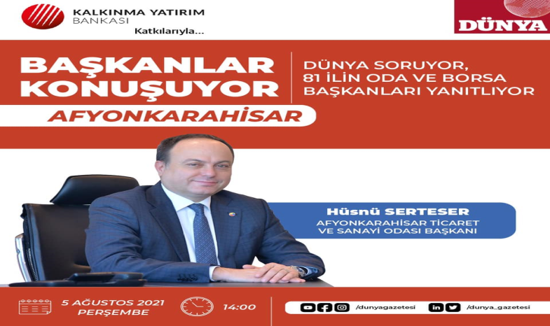 BAŞKANLAR KONUŞUYOR PROGRAMININ KONUĞU SERTESER