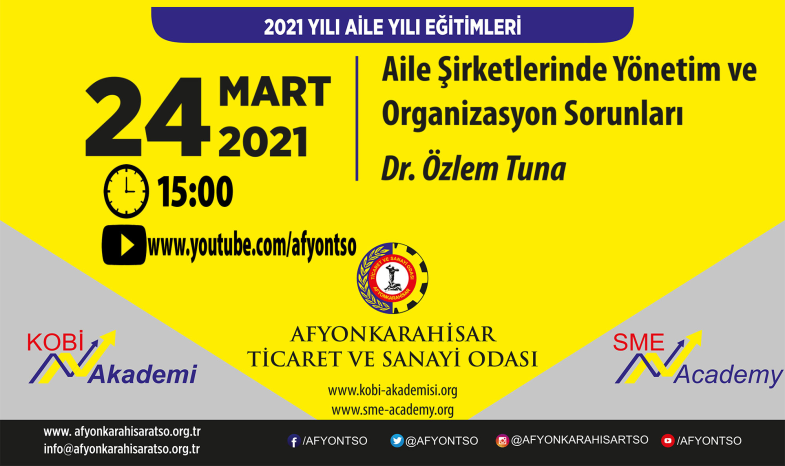 AİLE ŞİRKETLERİNDE YÖNETİM VE ORGANİZASYON SORUNLARI EĞİTİMİ