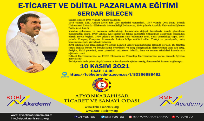 E-TİCARET VE DİJİTAL PAZARLAMA EĞİTİMİ VERİLECEK