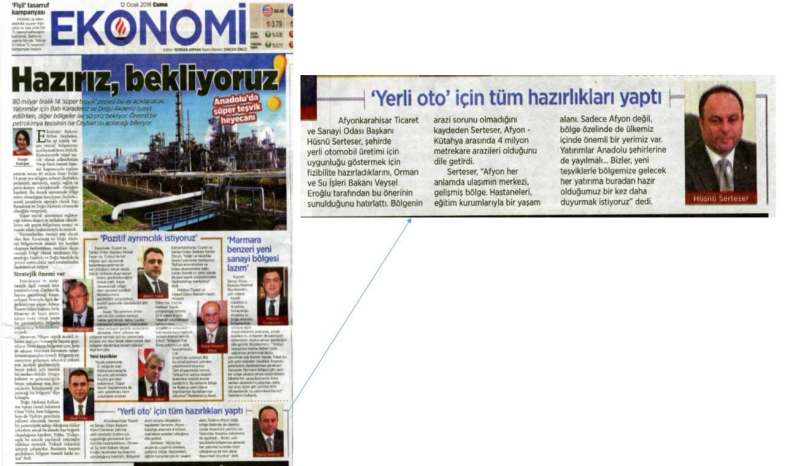 ATSO BAŞKANI HÜSNÜ SERTESER MİLLİYET GAZETESİNE YENİ YAPILACAK TEŞVİKLERLE İLGİLİ AÇIKLAMADA BULUNDU.