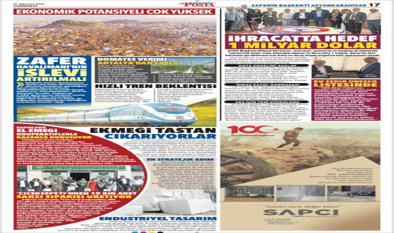 AFYON POSTA GAZETESİ'NDE