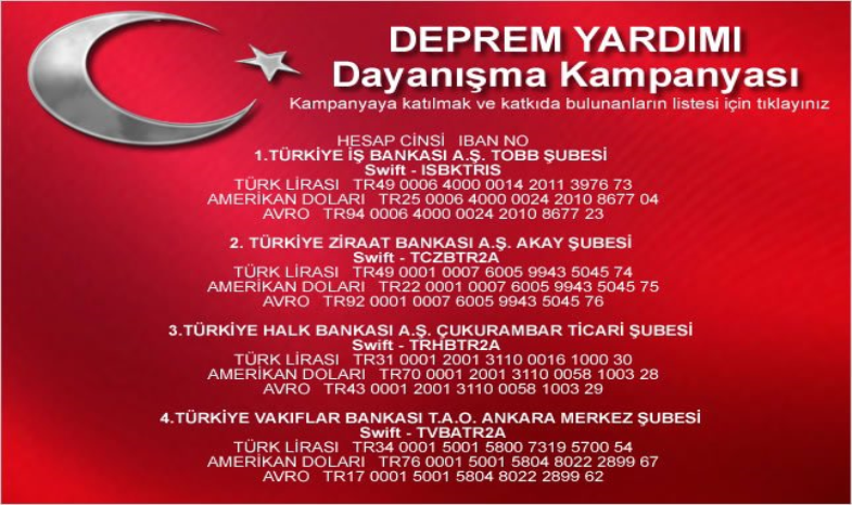 DEPREM YARDIMI DAYANIŞMA KAMPANYASI