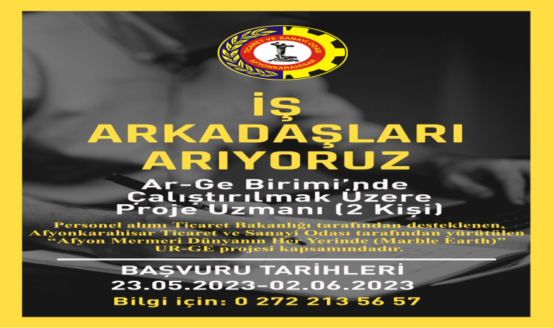 AFYONKARAHİSAR TİCARET VE SANAYİ ODASI (ATSO) PERSONEL ALIM İLANI