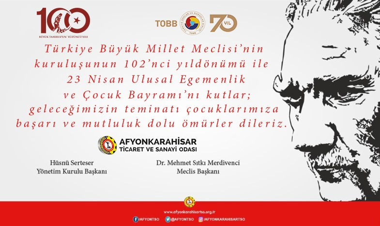 23 NİSAN ULUSAL EGEMENLİK VE ÇOCUK BAYRAMI KUTLU OLSUN