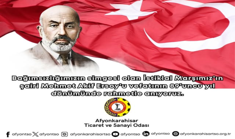 20-27 ARALIK MEHMET AKİF ERSOY'U ANMA HAFTASI