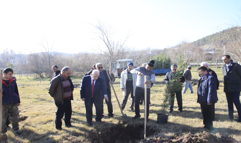 GECEK TERMALDE AĞAÇLANDIRMA ÇALIŞMALARI DEVAM EDİYOR