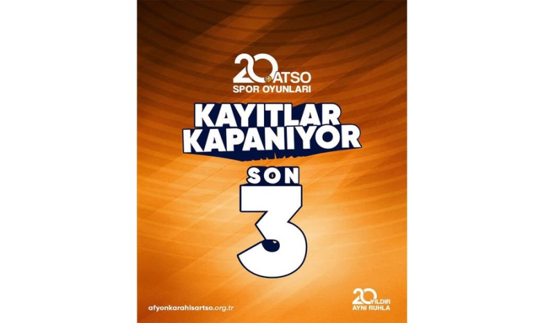 20 Yıldır Aynı Ruhla devam ettiğimiz ATSO Spor Oyunlarımıza katılım için