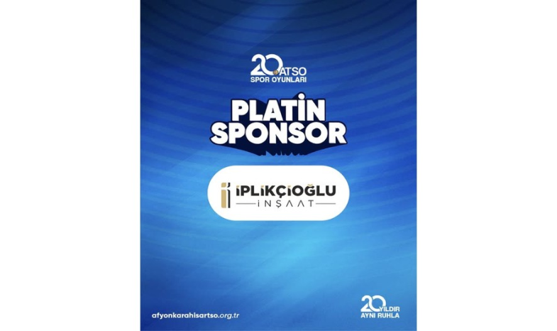 20. ATSO Spor Oyunları'nın Platin Sponsoru İplikçioğlu İnşaat'a katkılarından dolayı teşekkür