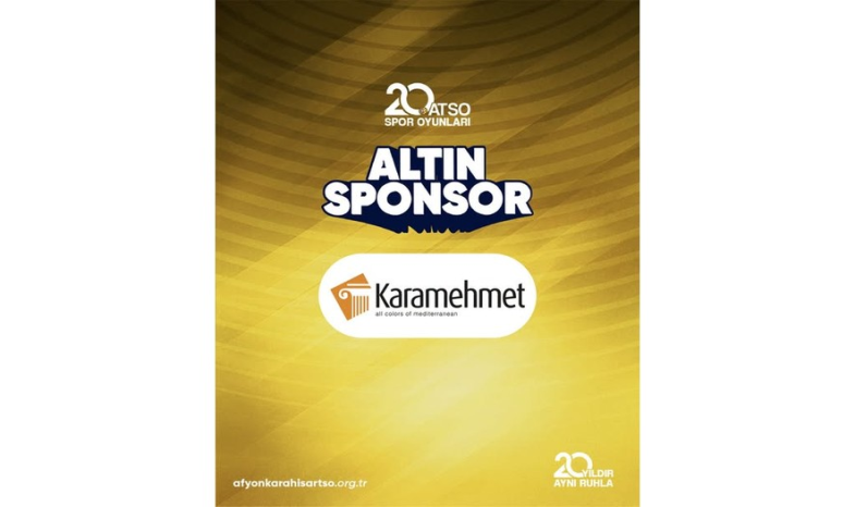 20. ATSO Spor Oyunları'nın Altın Sponsoru Karamehmet Mermer'e katkılarından dolayı teşekkür