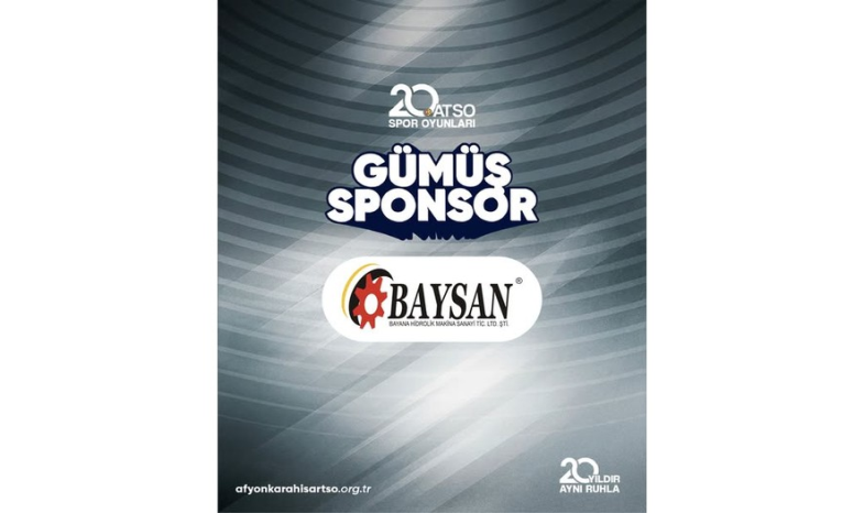 20. ATSO Spor Oyunları'nın Gümüş Sponsoru Baysan'a katkılarından dolayı teşekkür ederiz