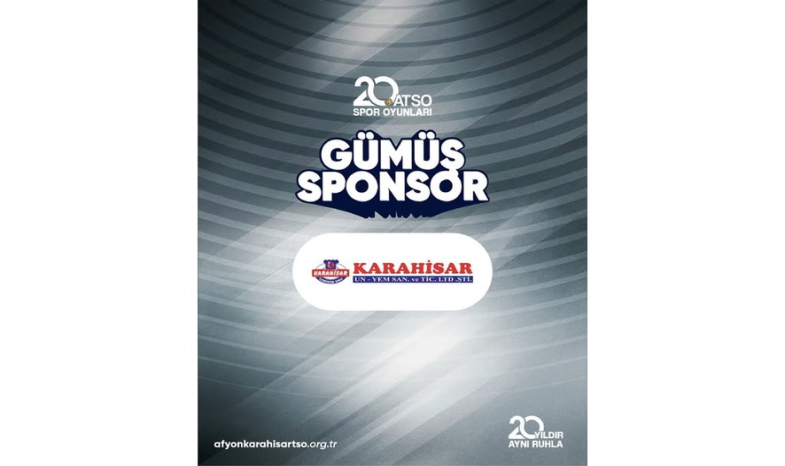 20. ATSO Spor Oyunları'nın Gümüş Sponsoru Karahisar Un'a katkılarından dolayı teşekkür ederiz