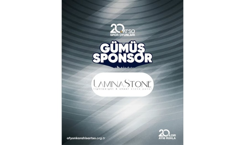 20. ATSO Spor Oyunları'nın Gümüş Sponsoru Lamina Stone'a katkılarından dolayı teşekkür ederiz