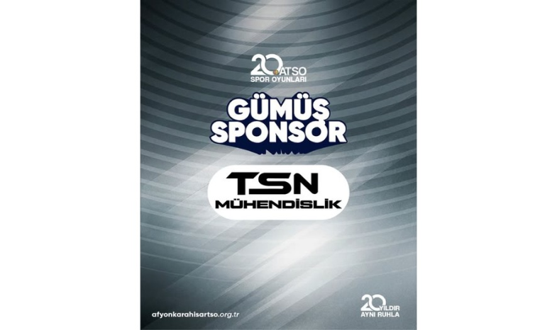 20. ATSO Spor Oyunları'nın Gümüş Sponsoru TSN Mühendislik'e katkılarından dolayı teşekkür