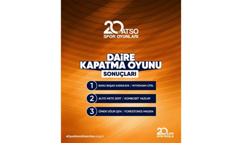 20. ATSO Spor Oyunları açılış oyunları ödül töreninden kareler
