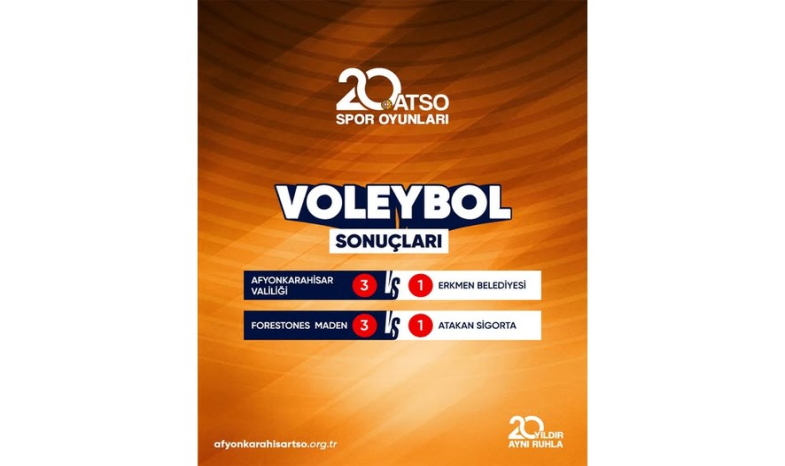 20. ATSO SPOR OYUNLARI VOLEYBOL MÜSABAKALARI BAŞLADI
