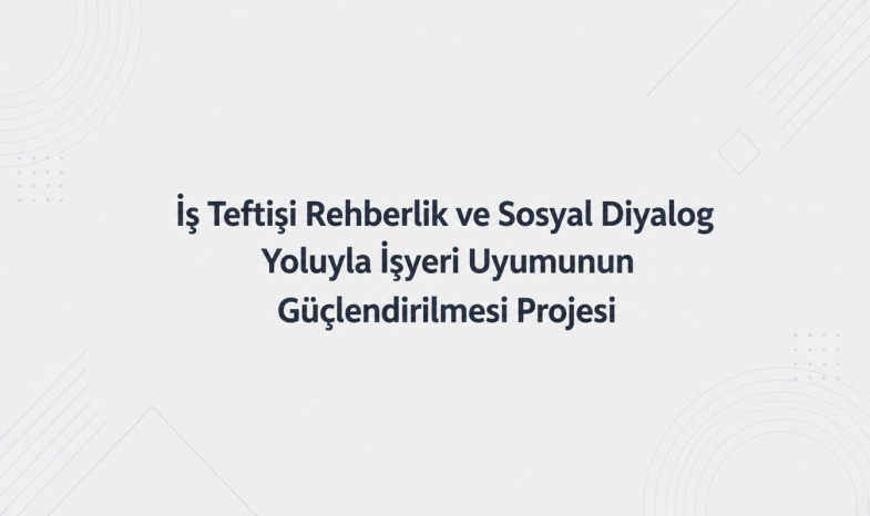 İş Teftişi Rehberlik ve Sosyal Diyalog Yoluyla İşyeri Uyumunun Güçlendirilmesi Projesi