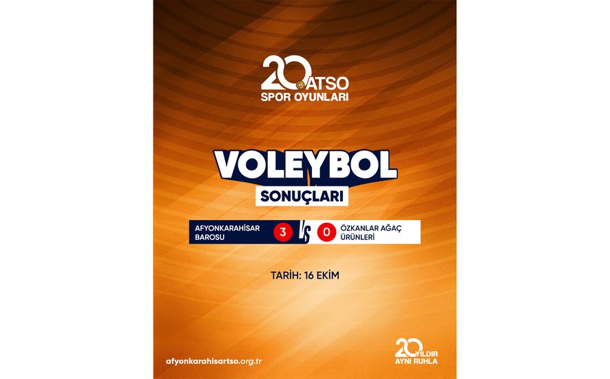 20. ATSO Spor Oyunları kapsamında düzenlenen Voleybol müsabakaları devam ediyor.
