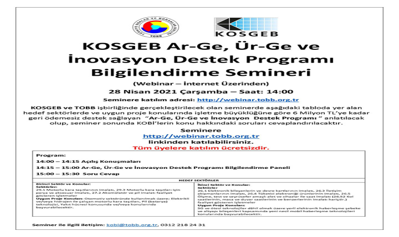 KOSGEB Desteği Webinarı