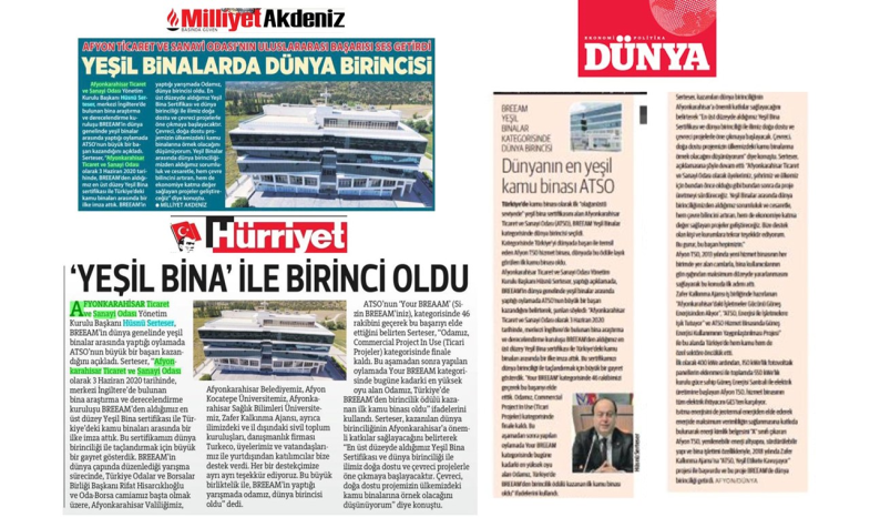 DÜNYA BİRİNCİLİĞİMİZ YAYGIN BASINDA